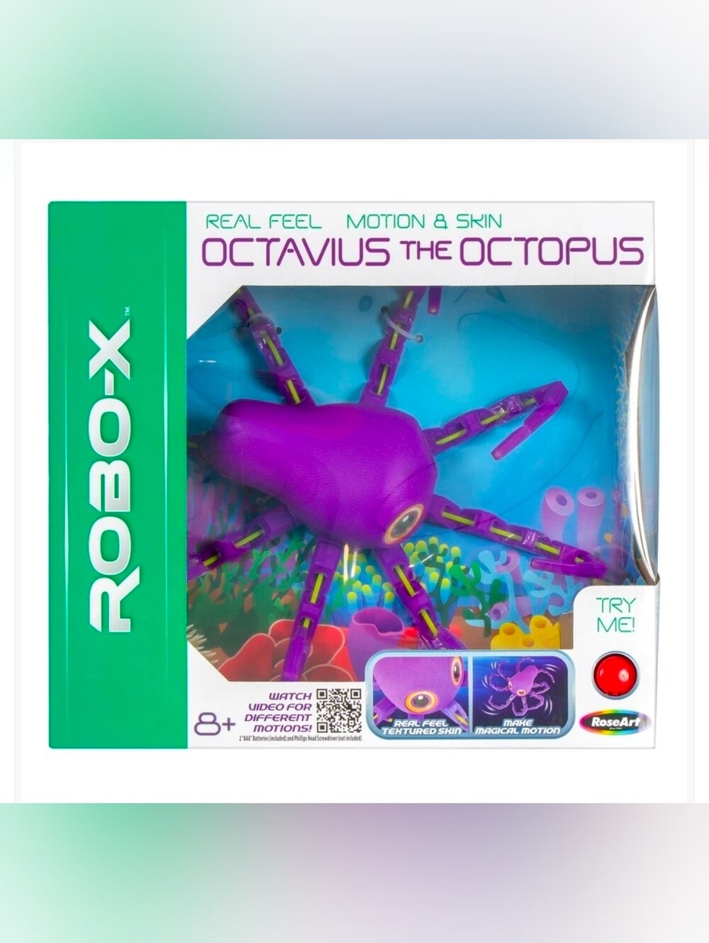 Robo-X Octavius the Octopus Purple Robotic Toy Real Feel Motion 77102